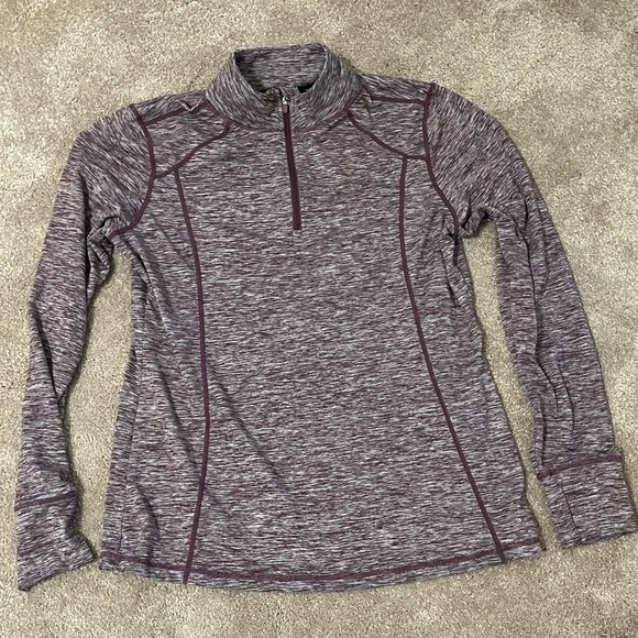 Danskin purple & white quarter zip top. Size medium. Good used condition - Picture 1 of 5